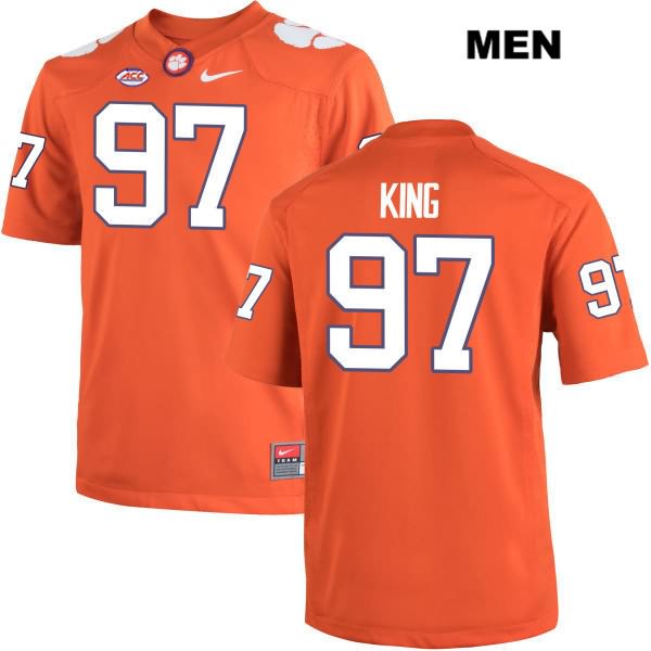 Men's Clemson Tigers #97 Carson King Stitched Orange Authentic Nike NCAA College Football Jersey WHN1846EV